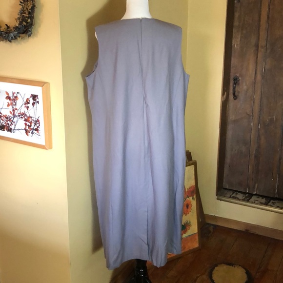 Vintage EMANUEL UNGARO Size 20 Classic Tank-dress Stretchy Wool Career $448 NEW - Picture 4 of 13